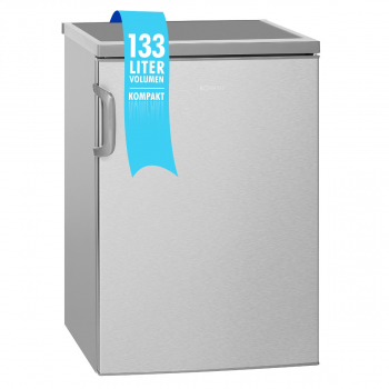 Preview: Bomann VS 2195.1 Tisch-Kühlschrank Edelstahl-Optik